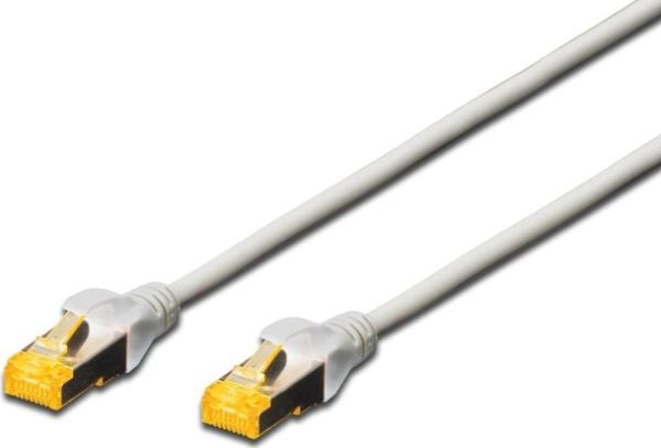 DIGITUS Professional - Patchkabel - RJ-45 (han) til RJ-45 (han) - 1 m - SFTP - CAT 6a - booted, halogenfri, knastfri - grå