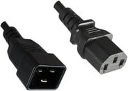 MicroConnect - Jatkojohto virtakaapelille - IEC 60320 C20 - IEC 60320 C13 - AC 230 V - 2 m - musta