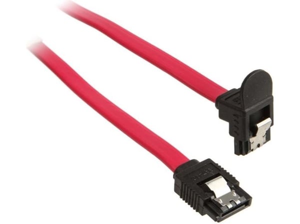 InLine SATA III (6Gb/s) -kaapeli kulmikas, punainen - 0,3 m