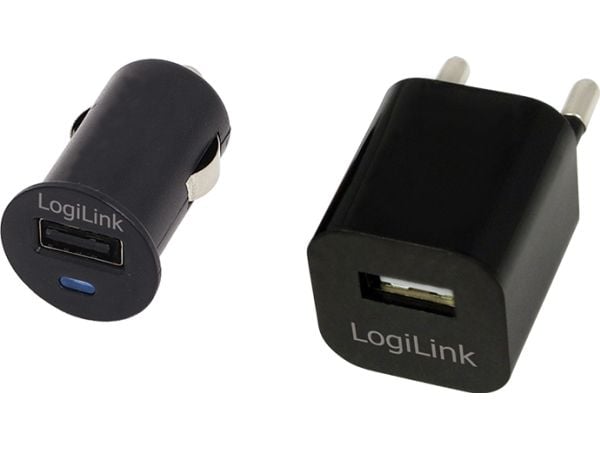 LogiLink PA0076, Universell, Automatisk/innendørs, 12-24 V, 5 V, 1 A, Sort