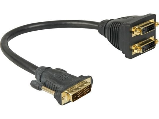 Goobay MMK ADAP 24+1 DVI-D > 2x DVI-D, DVI-D, 2 x DVI, uros, naaras, musta