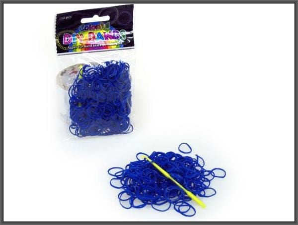 Hipo gummiperler mørkeblå til armbånd 250 stk (620073)