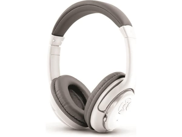 Esperanza EH163W - Hodetelefoner med mikrofon - on-ear - Bluetooth - trådløs - libero white