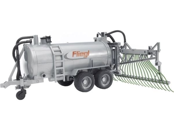 Bruder Fliegl barrel trailer with spread tubes toy