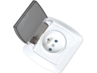 Kontakt-Simon AGZ1BE/11A, Vit, Plast, IP44, 250 V, 92 mm, 41,5 mm