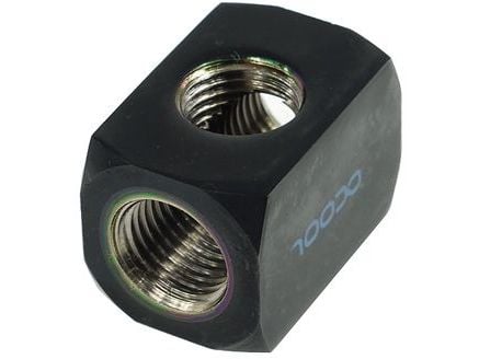 Alphacool HF 3-way connection terminal G1/4 inner thread - Terminal for væskekjølesystem - mørkesvart