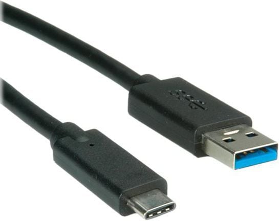 ROLINE USB 3.1 Cable, A-C, M/M 0.5 m, 0,5 m, USB A, USB C, USB 3.2 Gen 1 (3.1 Gen 1), 5 Gbit/s, Sort