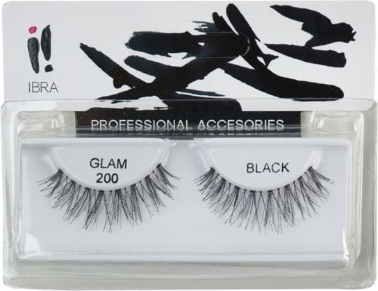 IBRA_Pair of false eyelashes on a strip Glam 200 Black