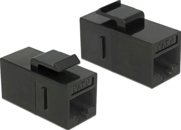 DeLOCK 86381, Kulmikas, Musta, RJ-45, RJ-45, Naaras, Naaras
