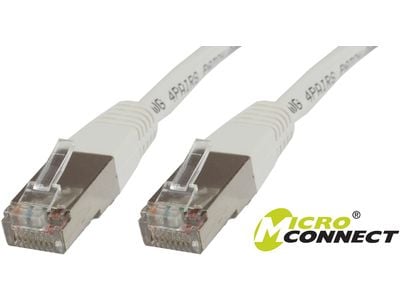 MicroConnect - Nettverkskabel - RJ-45 (hann) til RJ-45 (hann) - 15 cm - SFTP, PiMF - CAT 6 - halogenfri, flertrådet - hvit