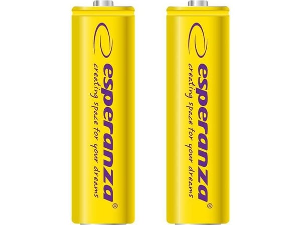 Esperanza - Paristot 2 x AA-tyyppi - NiMH - 2000 mAh - gul