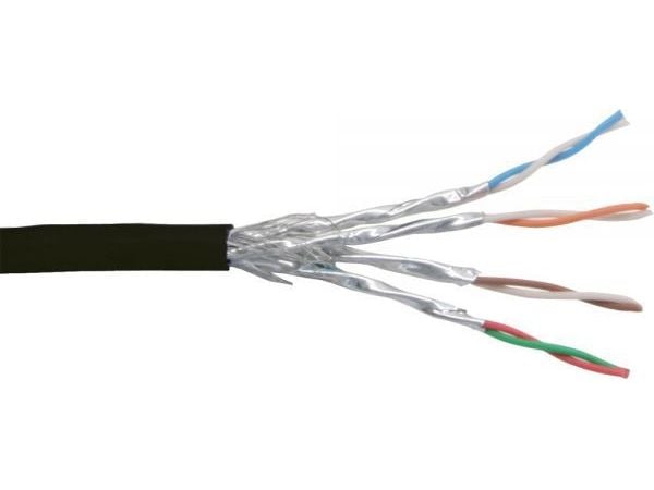 InLine 76499S, 100 m, Cat6, S/FTP (S-STP), Svart