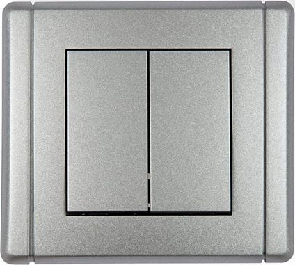 Karlik 7FWP-2, Pintakytkin, Hopea, IP20, IP44, 10 A