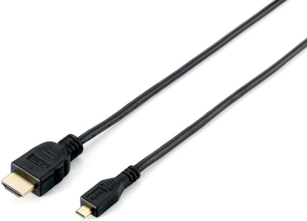 Equip 119309, 1 m, HDMI-tyyppi A (vakio), HDMI-tyyppi D (mikro), 3D, 10,2 Gbit/s, Musta