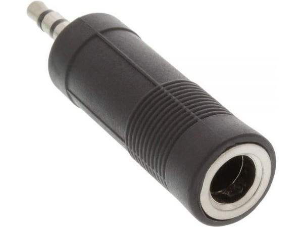 InLine 99303, 3.5mm jack male, 6.3mm F, Sort