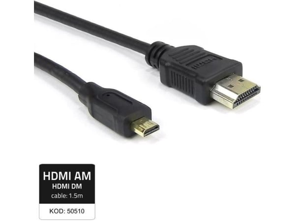 Qoltec HDMI - Micro-HDMI 1.5m M/M, 1.5 m, HDMI Type A (Standard), HDMI Type D (Micro), Lajittelu