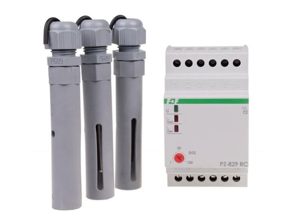 F&amp;F Nestetason valvontarele 16A 2P 1-100kOhm 3 anturia (PZ-829 RC)