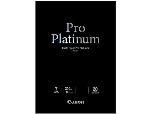 Canon Photo Paper Pro Platinum - 100 x 150 mm - 300 g/m² - 20 ark fotopapir - for PIXMA iP3600, MP240, MP480, MP620, MP980