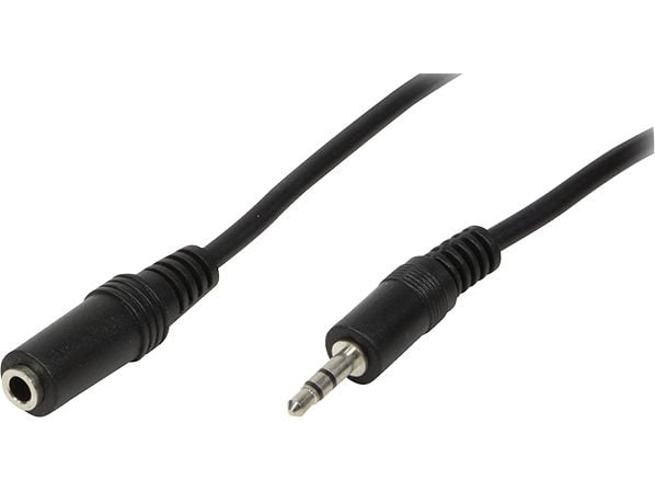 LogiLink 3.5mm - 3.5mm, 3m, 3.5mm, Hankjønn, 3.5mm, Hunkjønn, 3 m, Sort