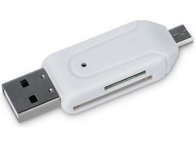 Forever 3-i-1 kortleser microUSB/USB 2.0 (CTK0017WT)