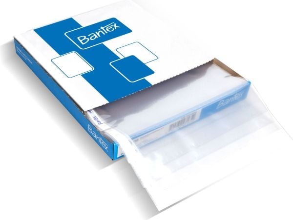 Bantex krystallklar A4 dokumentlomme i PP, 100 mikron, ugjennomsiktig, 25 stk, fargeløs
