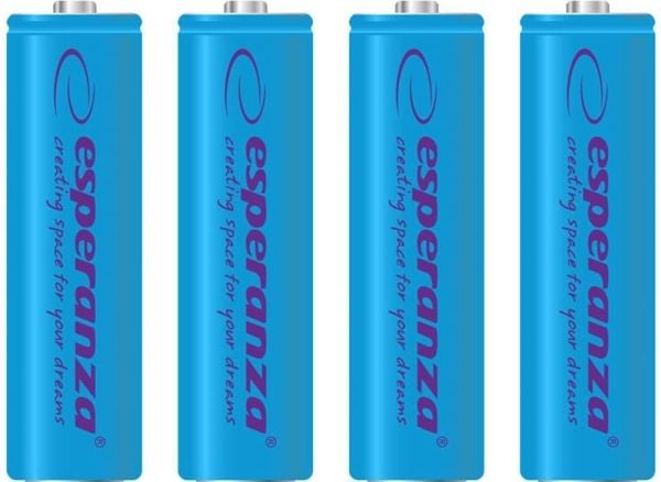 Esperanza - Batteri 4 x AA-type - NiMH - 2000 mAh - blå
