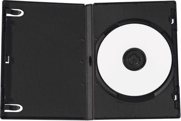 MediaRange Retail-Pack DVD-Case Single - DVD-videoboks - kapasitet: 1 CD/DVD - svart (en pakke 5)