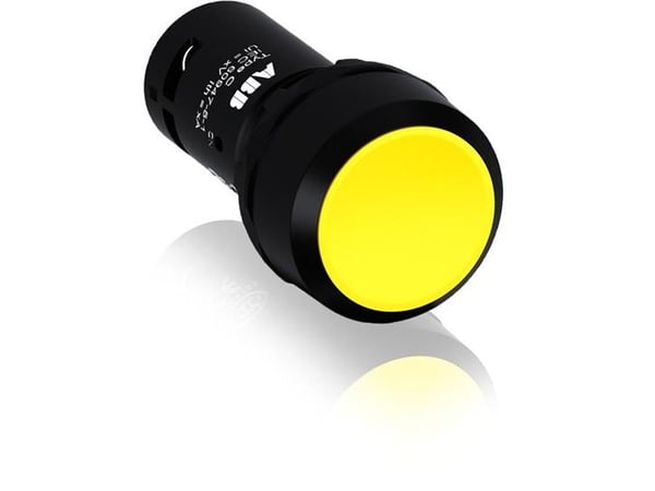 ABB innfelt trykknapp 1NO gul - 1SFA619100R1013