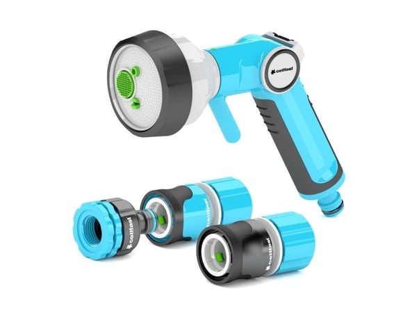 CELLFAST Ergo, Multifunksjonell sprinkler, 6 stang, Sort, Blå, Hvit