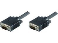MicroConnect - VGA-kabel - HD-15 (VGA) (hann) til HD-15 (VGA) (hann) - 5 m - formstøpt, tommelskruer - svart