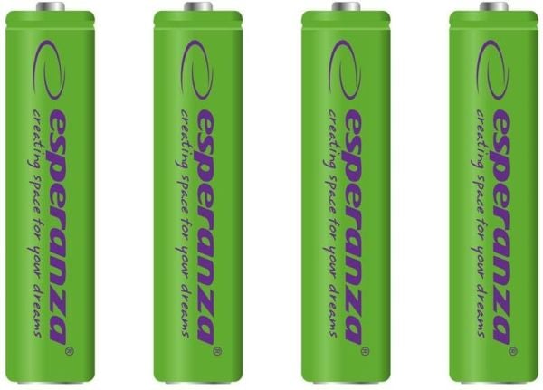 Esperanza - Akku 4 x AAA - NiMH - 1000 mAh - vihreä