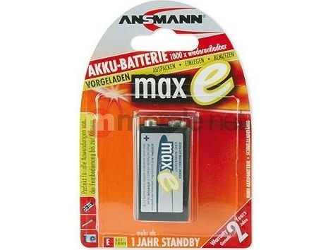 ANSMANN maxE - Batteri 9V - NiMH - (ladbare) - 200 mAh