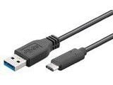 MicroConnect - USB-kaapeli - USB tyyppi A (uros) - 24-nastainen USB-C (uros) - USB 3.1 - 50 cm - muotoiltu - musta