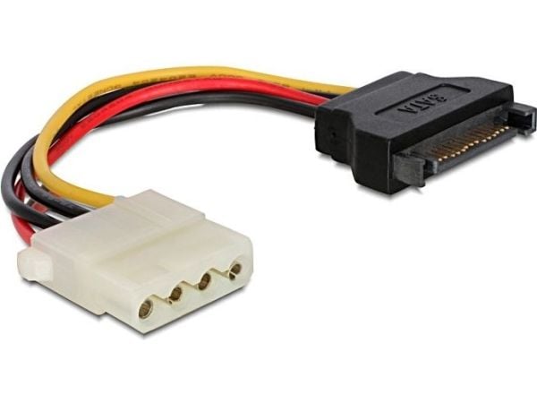 Cablexpert CC-SATA-PS-M - Strømadapter - SATA-strøm (hann) til 4-pin intern strøm (hunn) - 15 cm