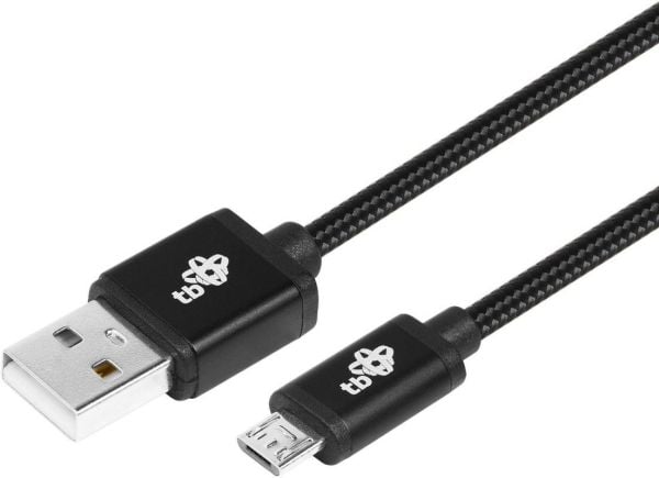 USB-Mikro-USB-kaapeli 1,5 m. musta johto