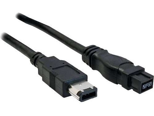 InLine FireWire M-M 3m, FireWire 400 (IEEE 1394/IEEE 1394a), 6-p, 9-p, Svart, Hankjønn/hankjønn, 400 Mbit/s