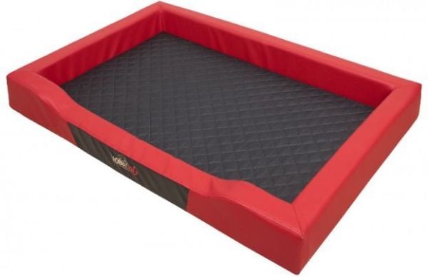 Hobbydog Deluxe hundekurv - rød/svart XXL