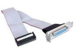 Delock Low Profile Slot Bracket > 1 x Parallel - Parallellpanel - DB-25 (hunn) til 25 pin IDC (hunn) - 22 cm