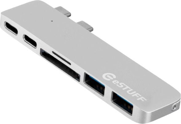 eSTUFF Allure Series Slot-in Hub Pro - Dokkingstasjon - USB-C / Thunderbolt 3 - for Apple MacBook Pro with Touch Bar (I midten av 2017, I slutten a...