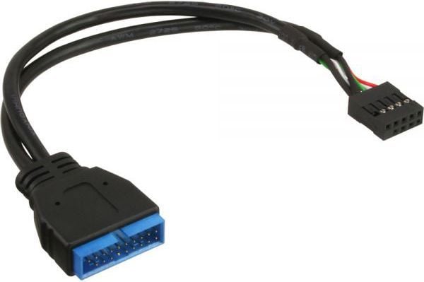 InLine 4043718192052, 0,15 m, USB 2.0, Svart