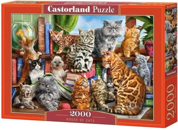 Castorland House of Cats, 2000 stykker, Dyr, 9 år