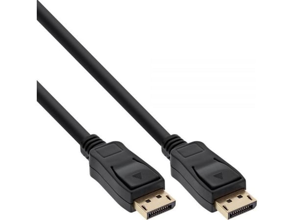 InLine 17111P, 1,5 m, DisplayPort, DisplayPort, Musta, Kulta, Uros/uros