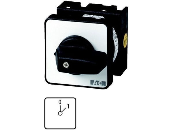 Eaton T0-1-15401/EZ, vaihtokytkin, 1P, Ledningsført, Sort, Hvid, IP65, UL 60947-4-1; CSA - C22.2 No. 60947-4-1-14; CSA-C22.2 No. 94; IEC/EN 60947-3...