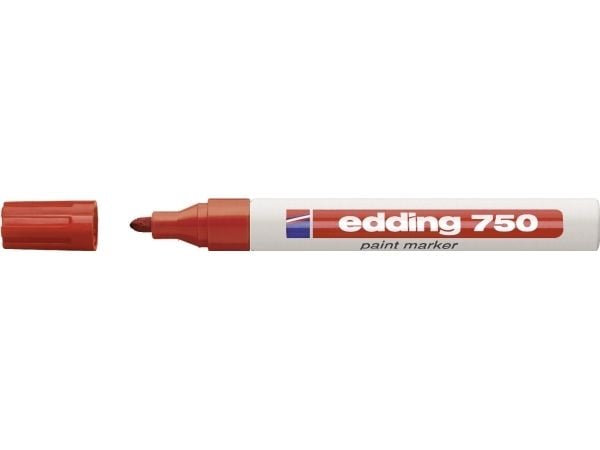 Edding 750, Punainen, Valkoinen, 2 mm, 4 mm, 10 kpl