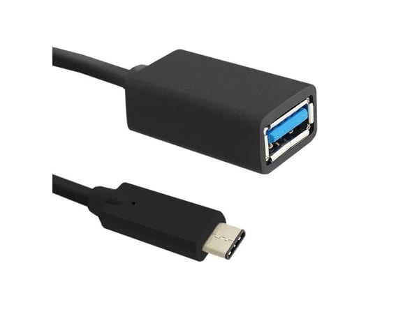 Qoltec - USB-sovitin - 24-nastainen USB-C (han) - USB Type A (hun) - USB 3.1 - 25 cm