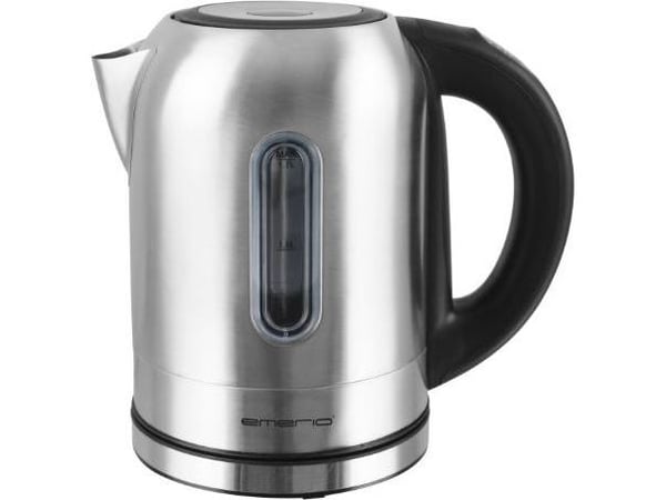 Emerio WK-108054, 1,7 L, 2200 W, Musta, Ruostumaton teräs, Ruostumaton teräs, Säädettävä termostaatti, Veden tason ilmaisin