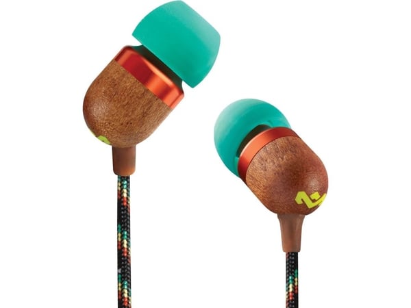 House of Marley Smile Jamaica - Ørepropper med mikrofon - i øret - kablet - 3,5 mm jakk - rasta