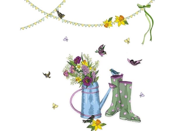 Clear Creation Swarovski-kort kvadrat mugge med blomster (CL2710)