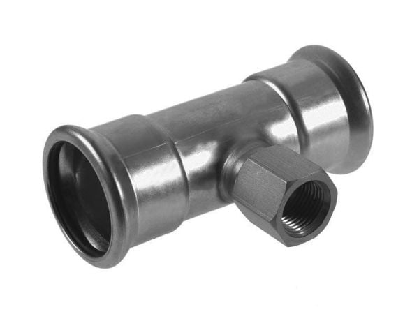 KAN-therm T-stykke INOX med GW 22x22 mm x 1/2" - 6191625