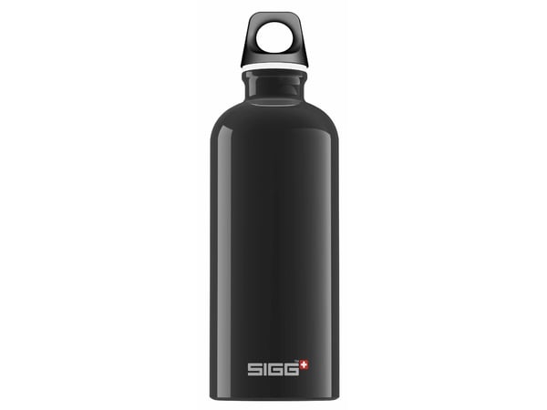 SIGG Traveller, 600 ml, Idretter, Sort, Aluminium, Voksen, Skrulokk